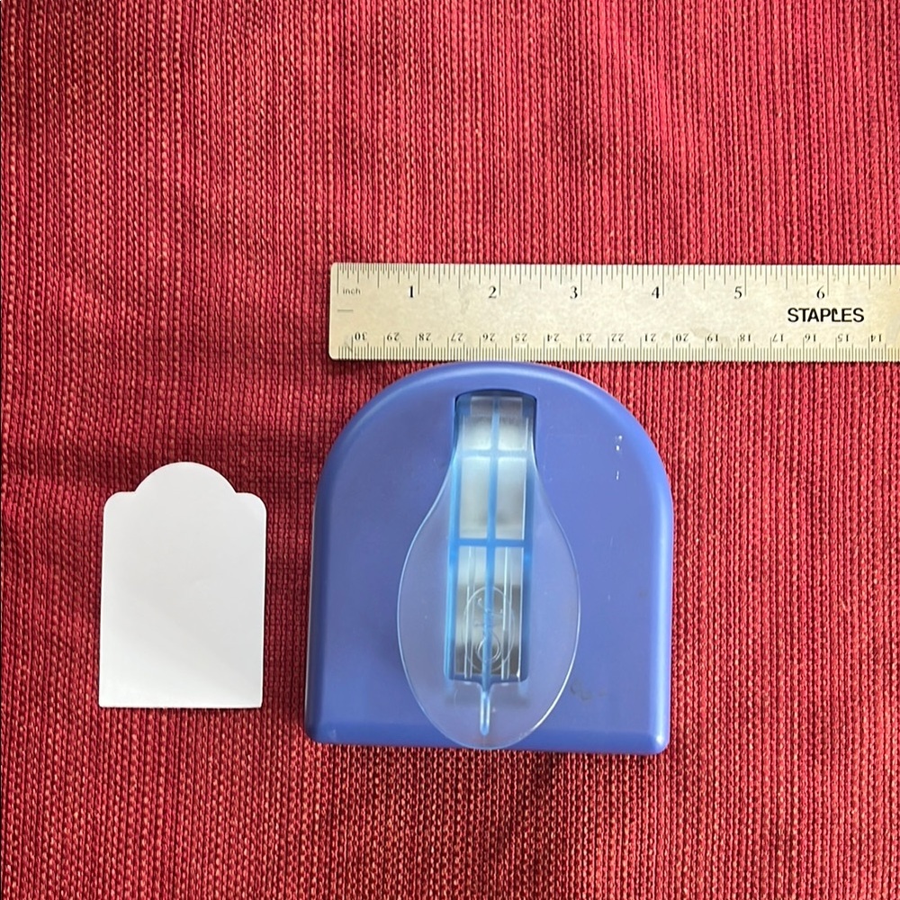 Staples Blue Craft Punch with White Sample